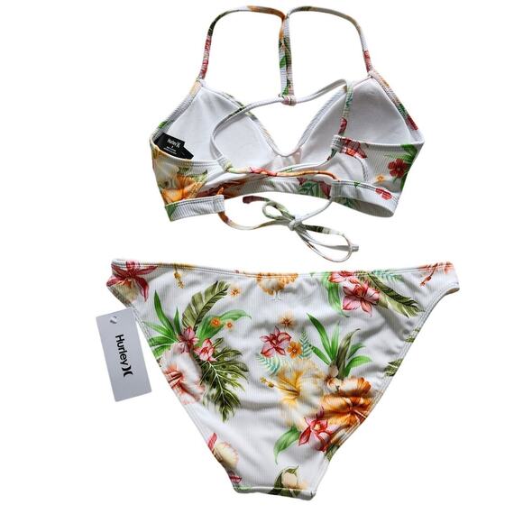 Hurley Malia Adjustable Bikini Top Size Medium and Moderate Bottom Size Large - Picture 2 of 9